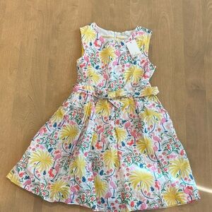 Mini Boden Kids Dress with Yellow and Pink Floral Design